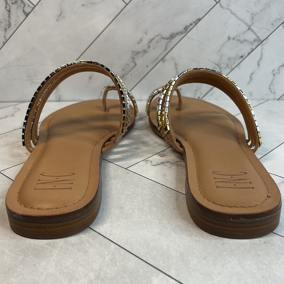 NWT INC International Concepts Womens Jaylee Embellished Slip-On Flat Sandals 8M - Picture 5 of 10